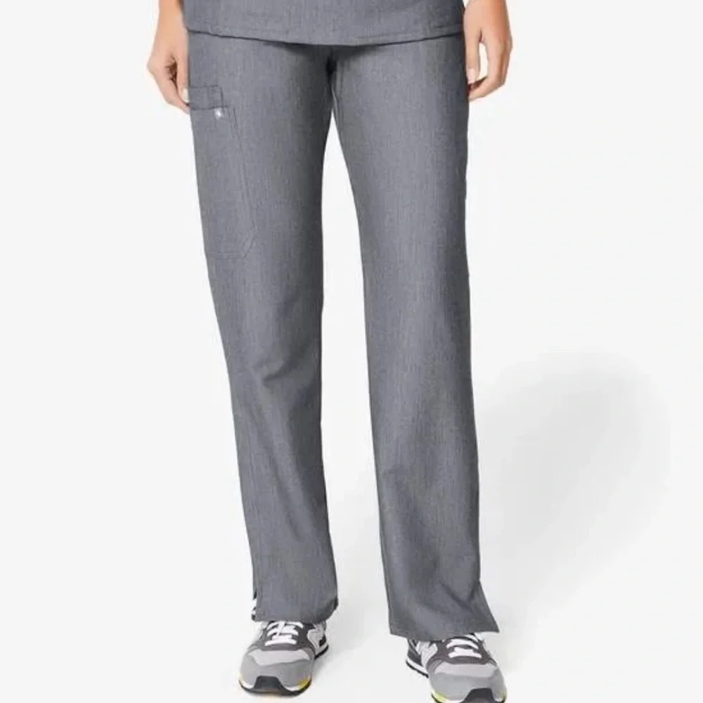 Figs Clothing Kade Gray Women XL Cargo 4-Pocket Pull On‎ Drawstring Scrub Pants